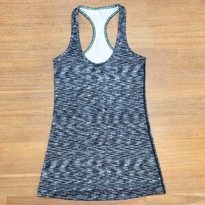 lululemon athletica Black and White Racerback Tank Top